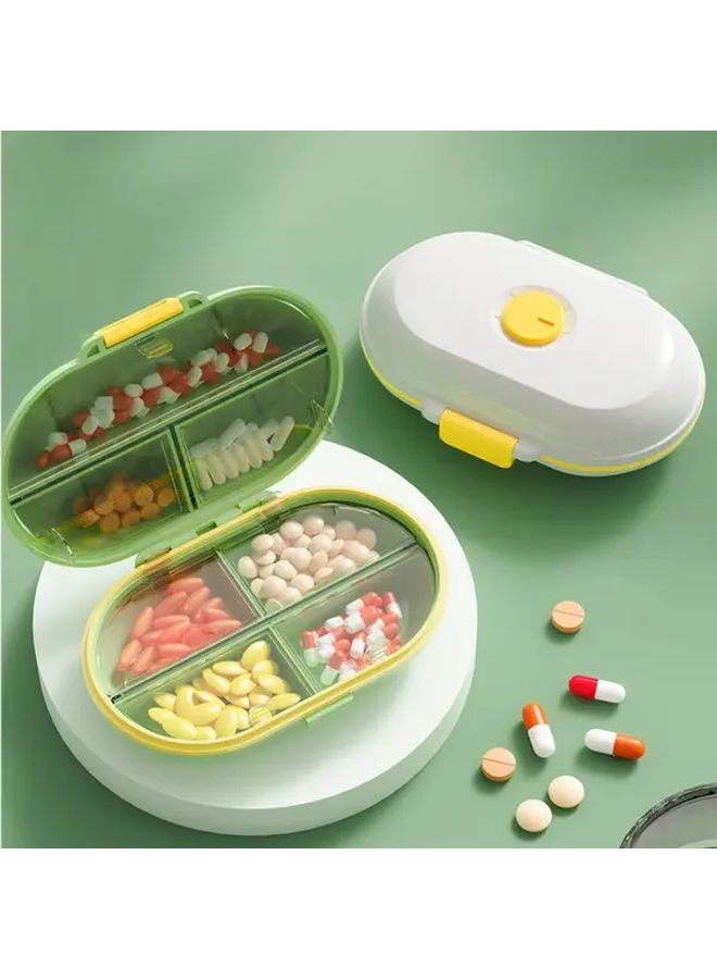 Royal Blue 7 Day Weekly Pill Organizer Box Portable Medication Case Travel Home - Image 1